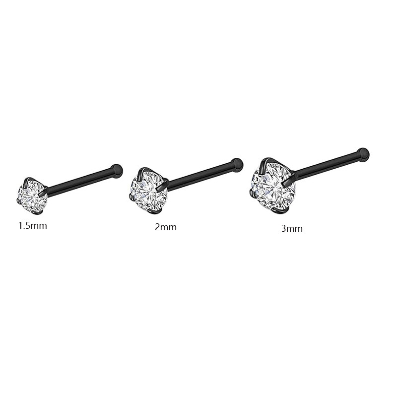 G bone nose stud 3 pieces set