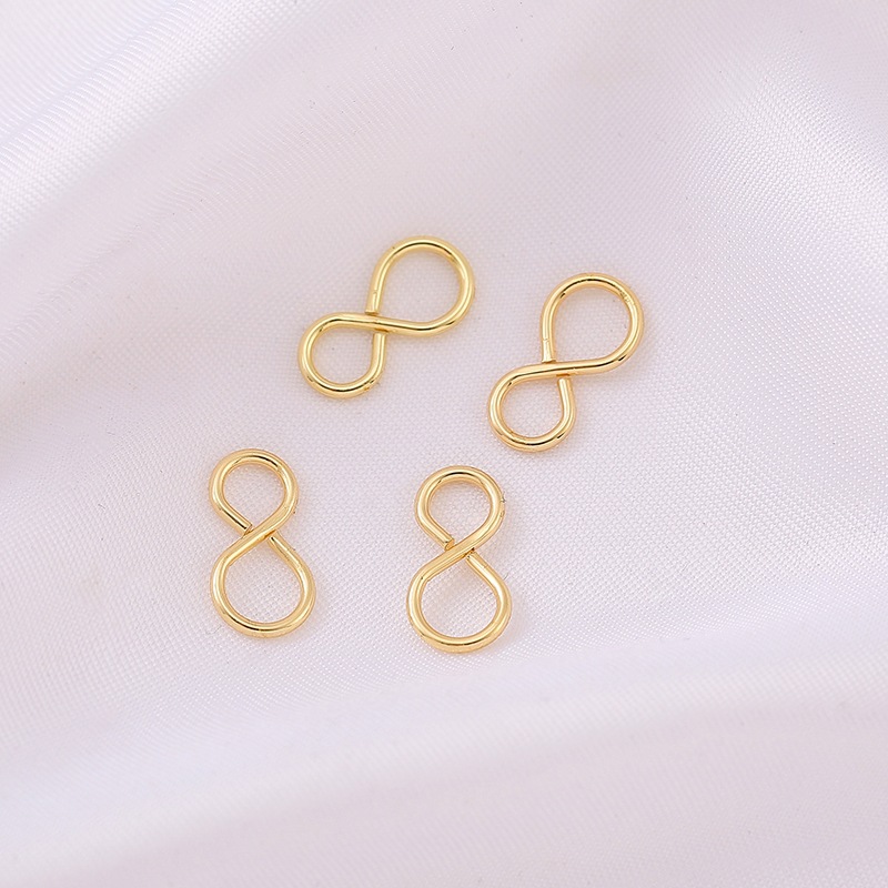 Light gold 8-figure buckle 7*13.5mm (5 pieces)