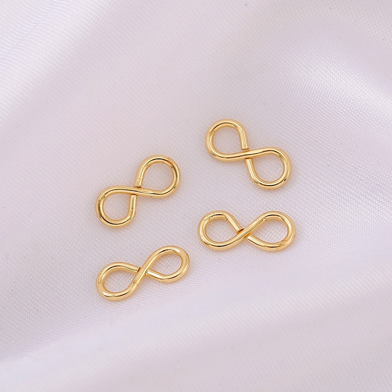 Light gold 8-shaped buckle 5.5*12mm (5 pieces)