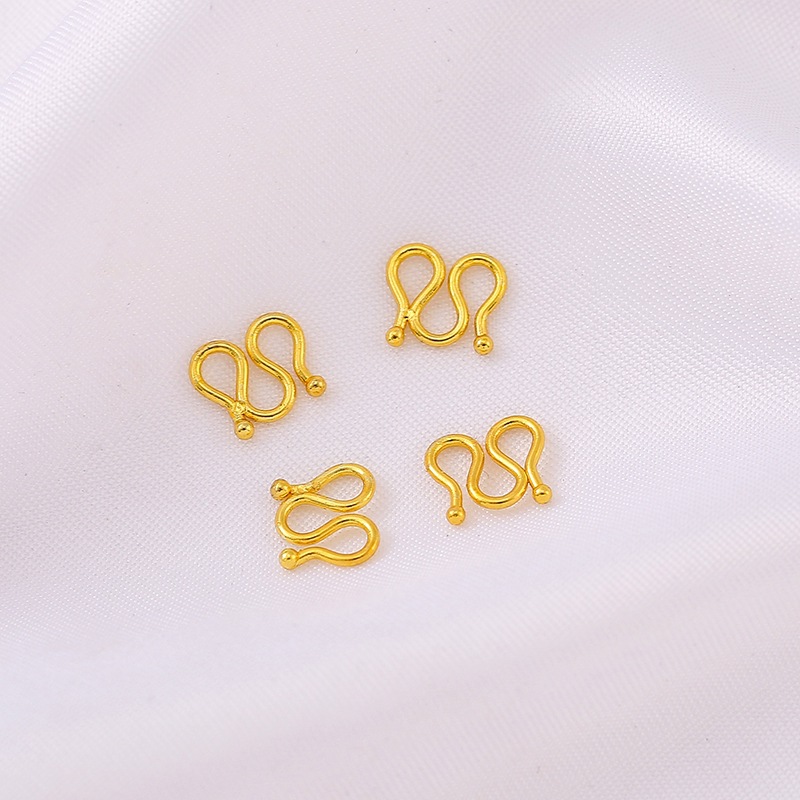 Gold m letter buckle 7*8mm (5 pieces)