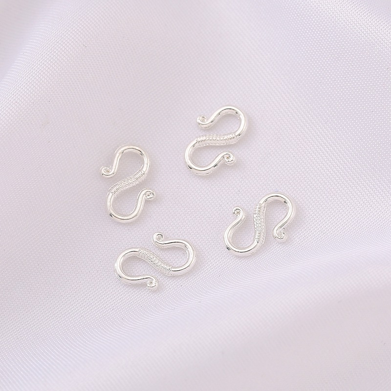 Silver s buckle 11.5*8mm (5 pieces)