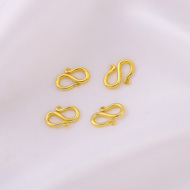 Gold s buckle 10*7mm (5 pieces)