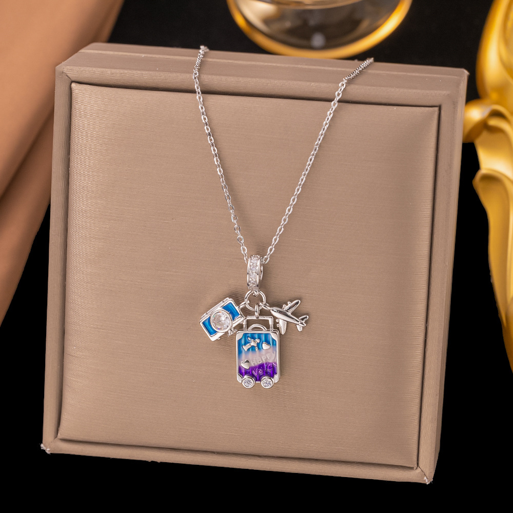 [8007] Global Photography Travel Necklace [silver]]
