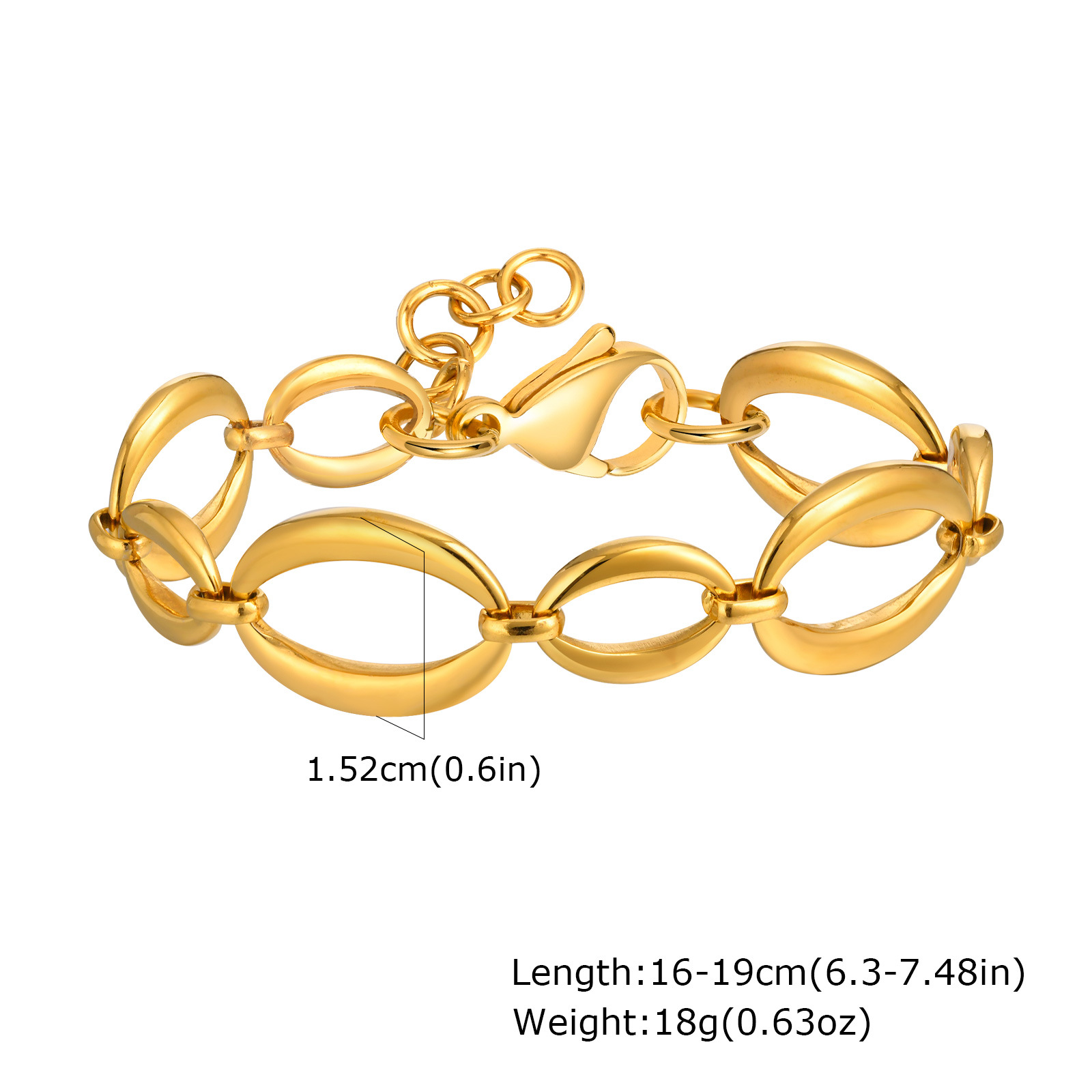 Bracelet br-2164g lobster clasp
