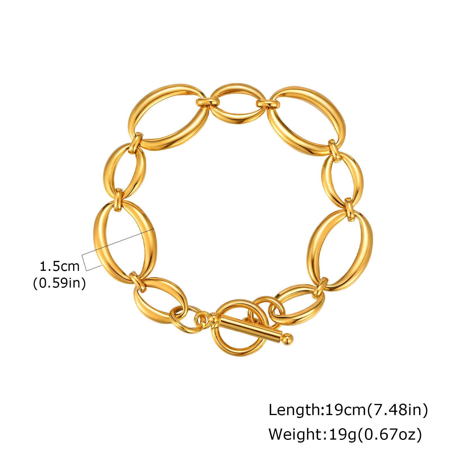 Ot buckle bracelet gold