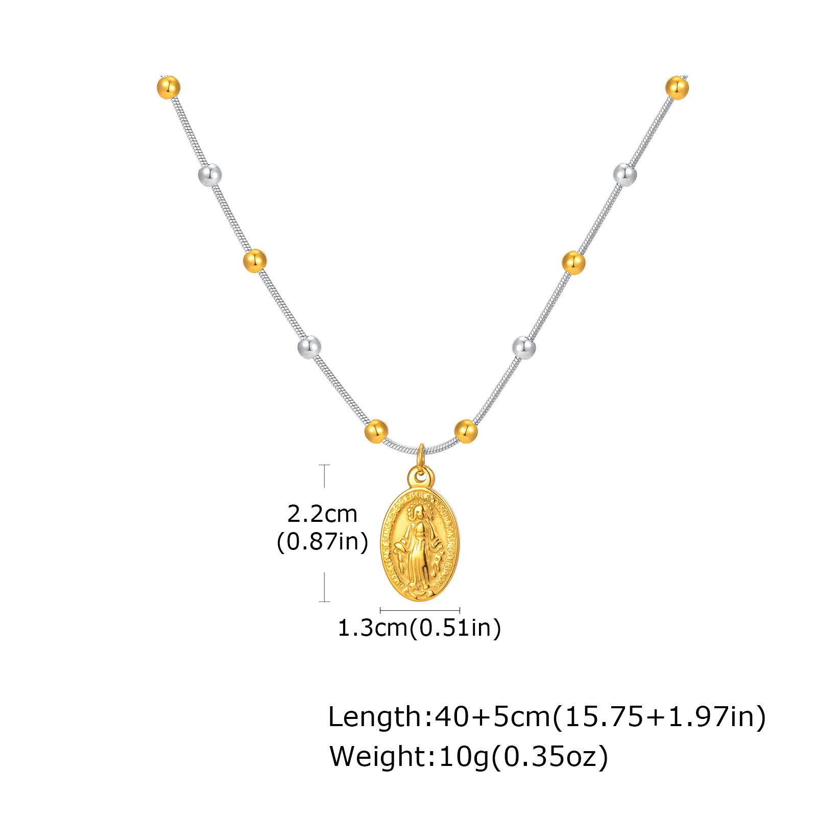 Gold between steel