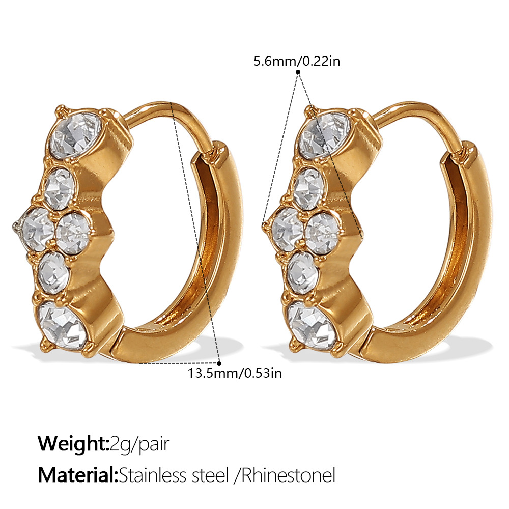 Eh1111weg white diamond gold earrings