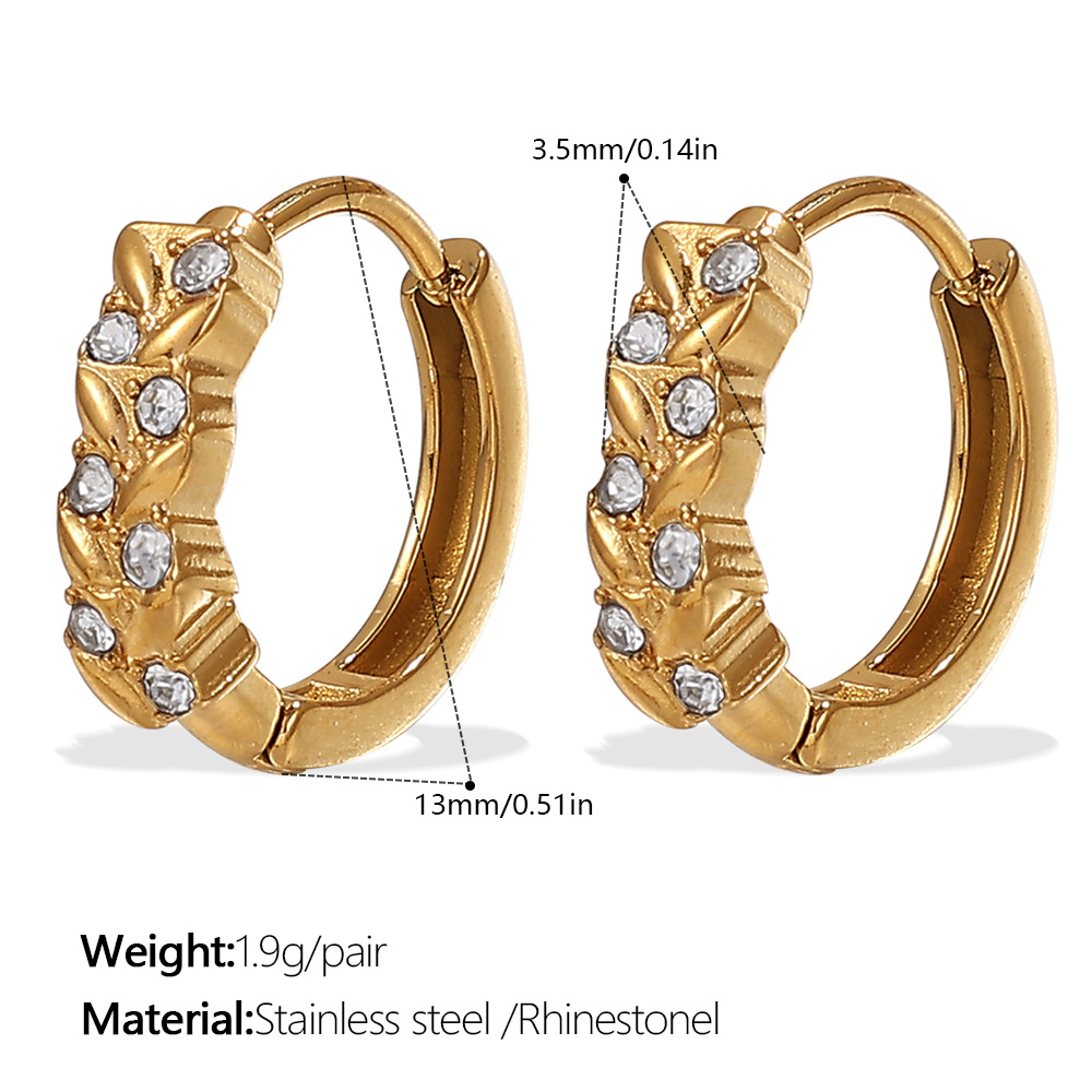 Eh1112weg white diamond gold earrings