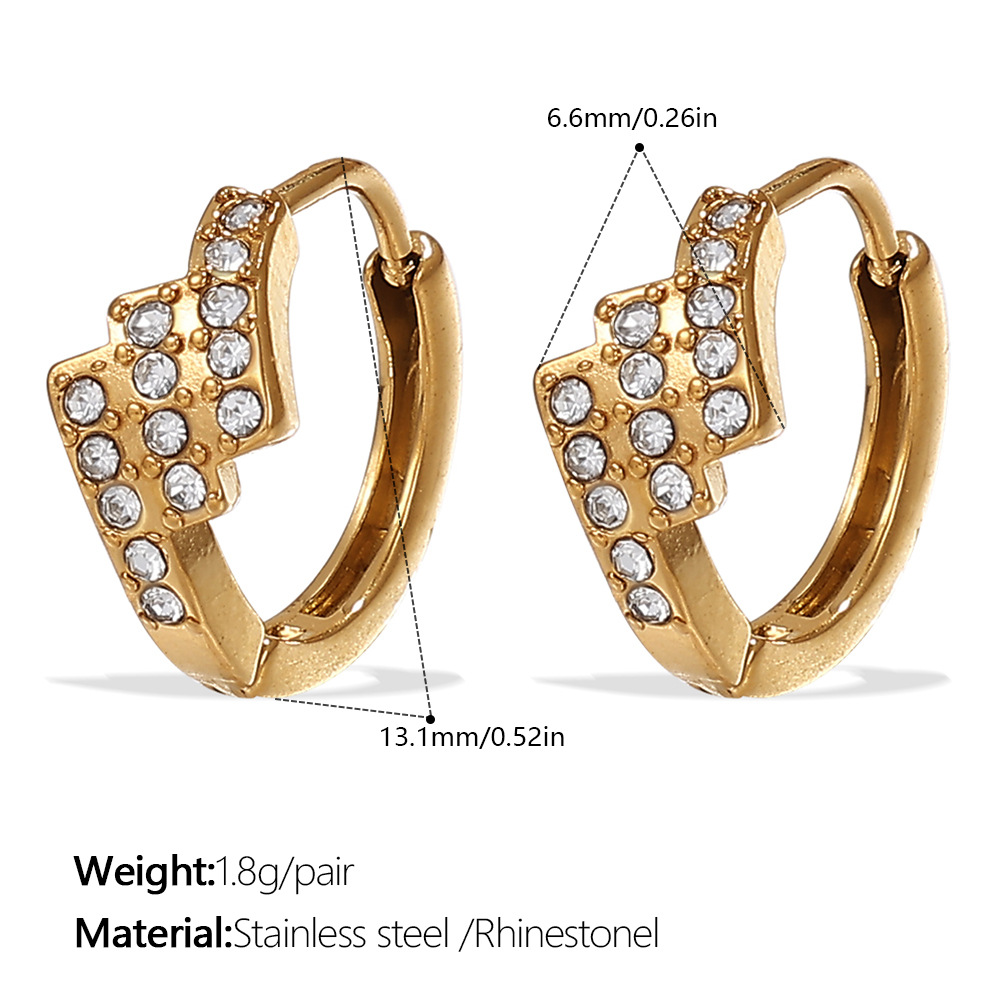 Eh1115weg white diamond gold earrings