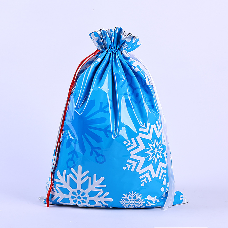 49*69 drawstring snowflake blue