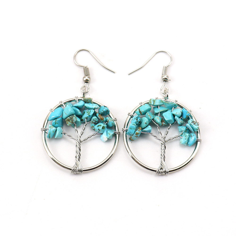 silver blue turquoise -3cm