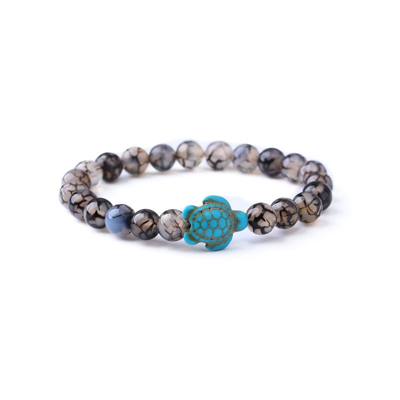 Turtle black and white dragon pattern