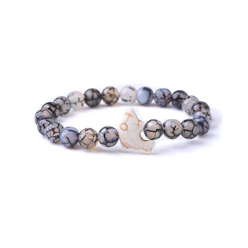 Dolphin black and white dragon pattern