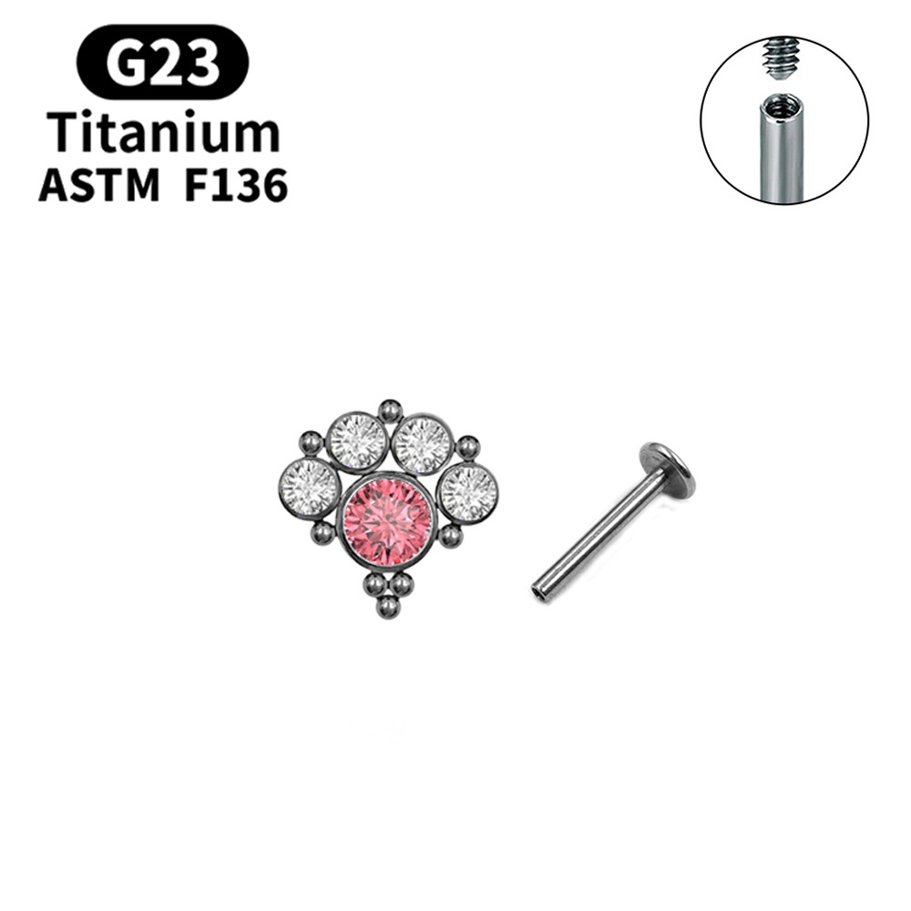 Titanium natural color pink Zirconium