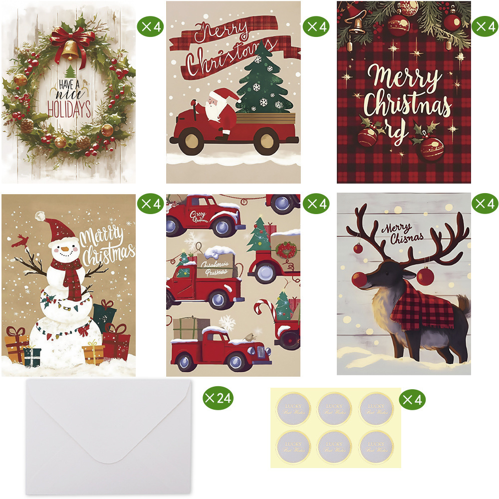24 greeting cards 24 envelopes 24 stickers