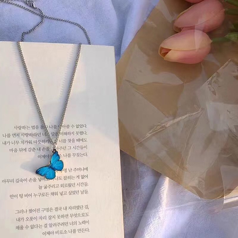 light blue necklace 17inch