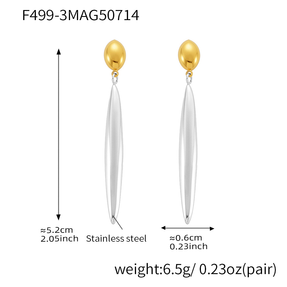 F499-3 steel earrings