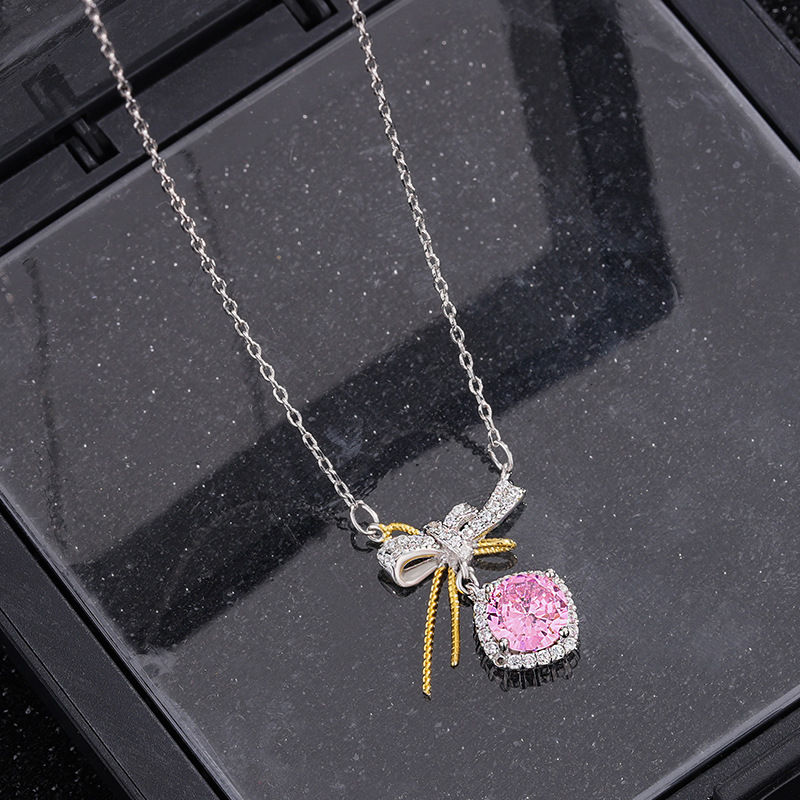 932DZ White Gold Gold -1.5 carat-Pink Zircon