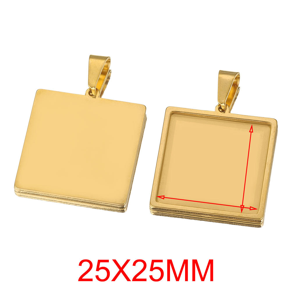 Gold-Square 25mm