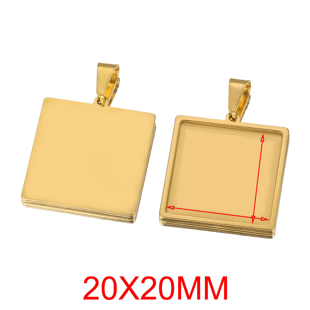 Gold-Square 20mm