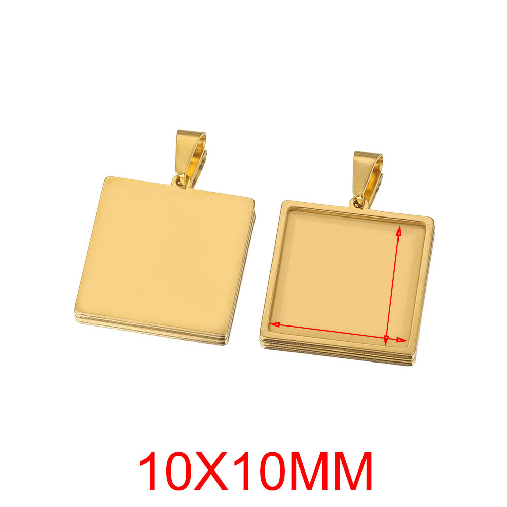 Gold-Square 10mm