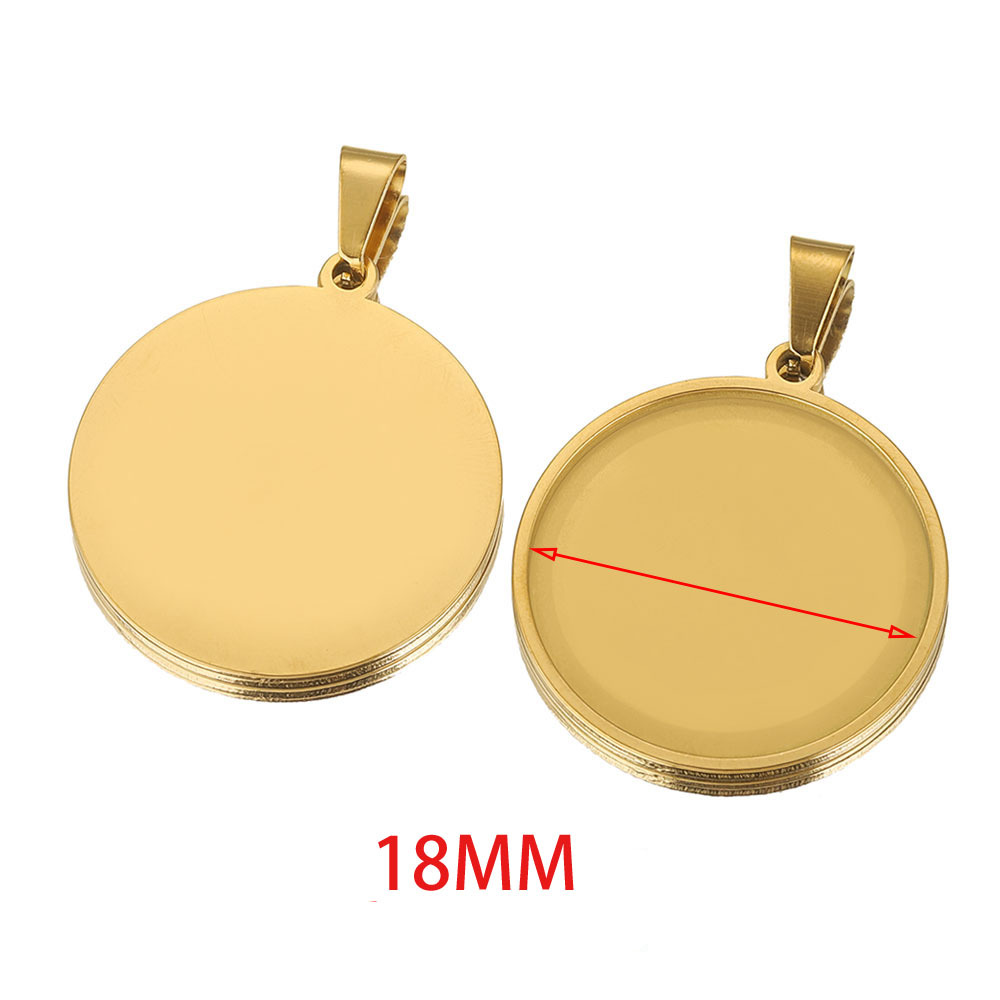 Gold-Round 18mm
