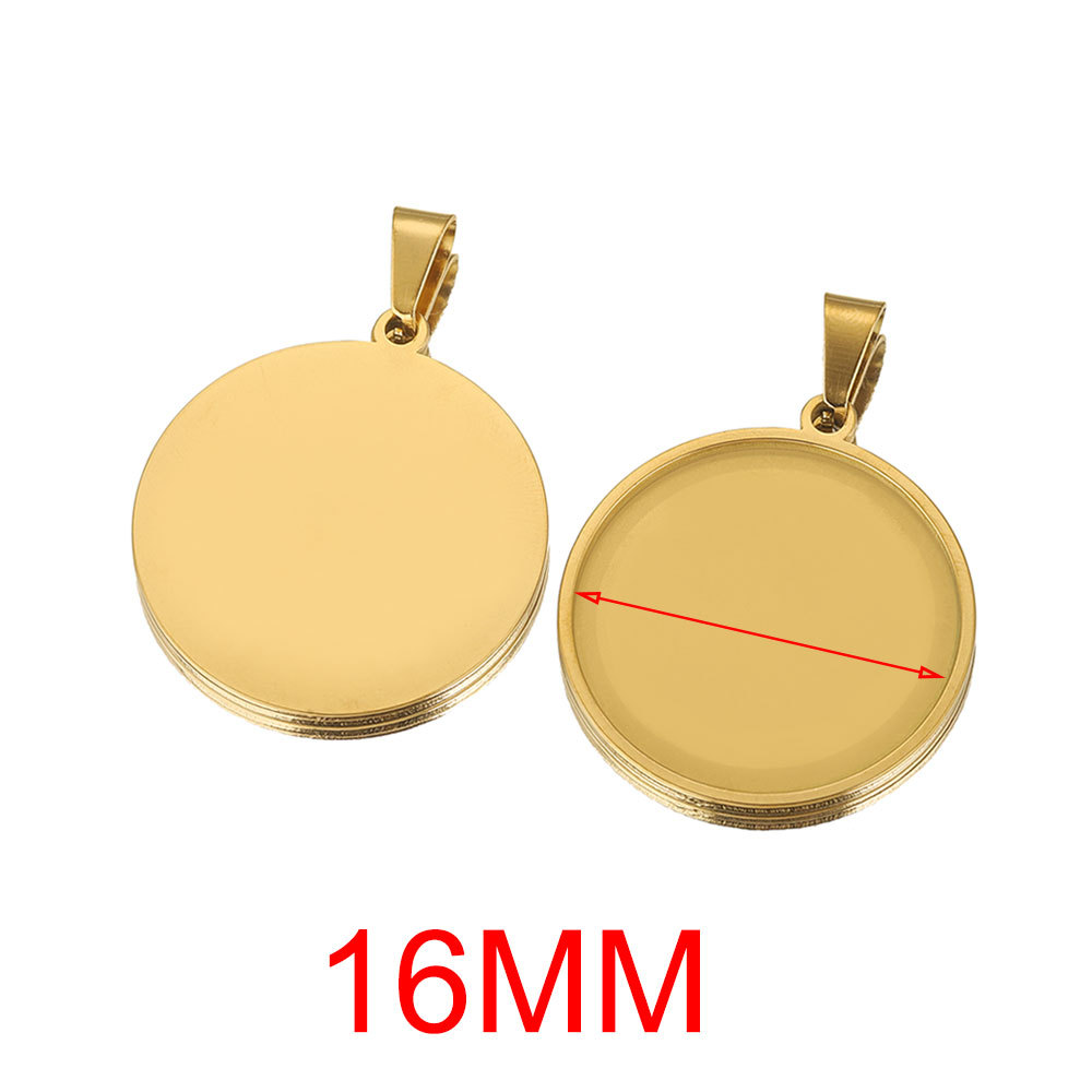 Gold-Round 16mm