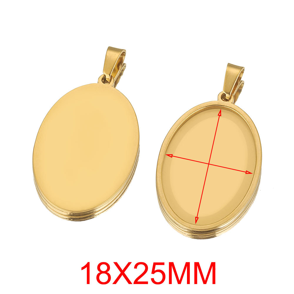 Gold-oval 18*25mm