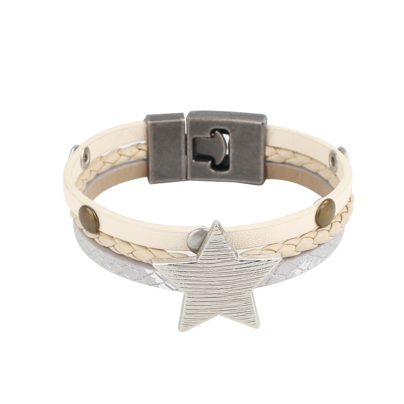 Five-pointed star 3-layer bracelet