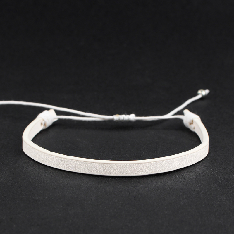 White leather bracelet
