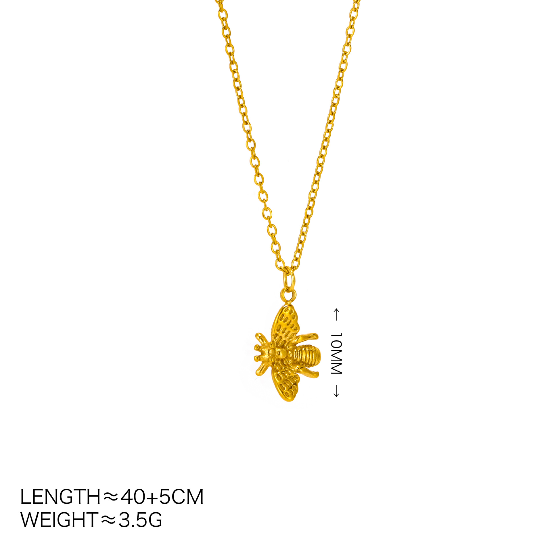 Gold bee necklace