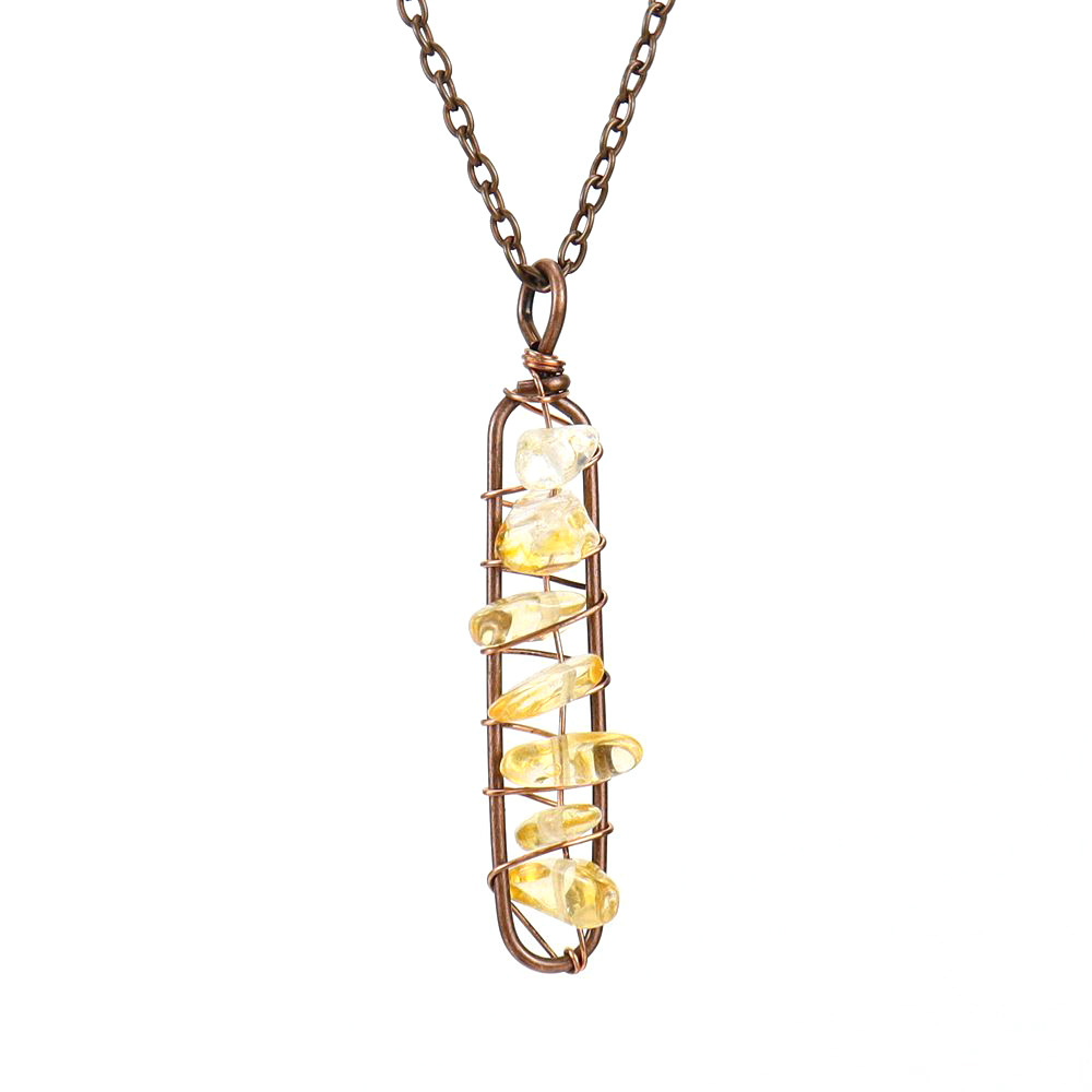 Ancient red copper citrine gravel (synthetic)