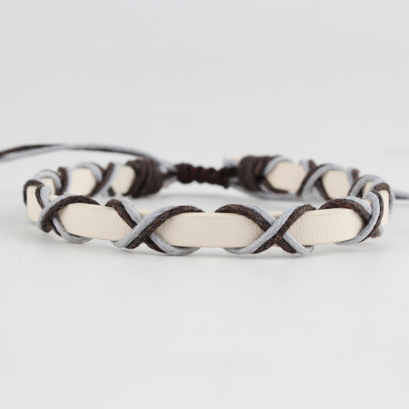 Single-layer leather bracelet