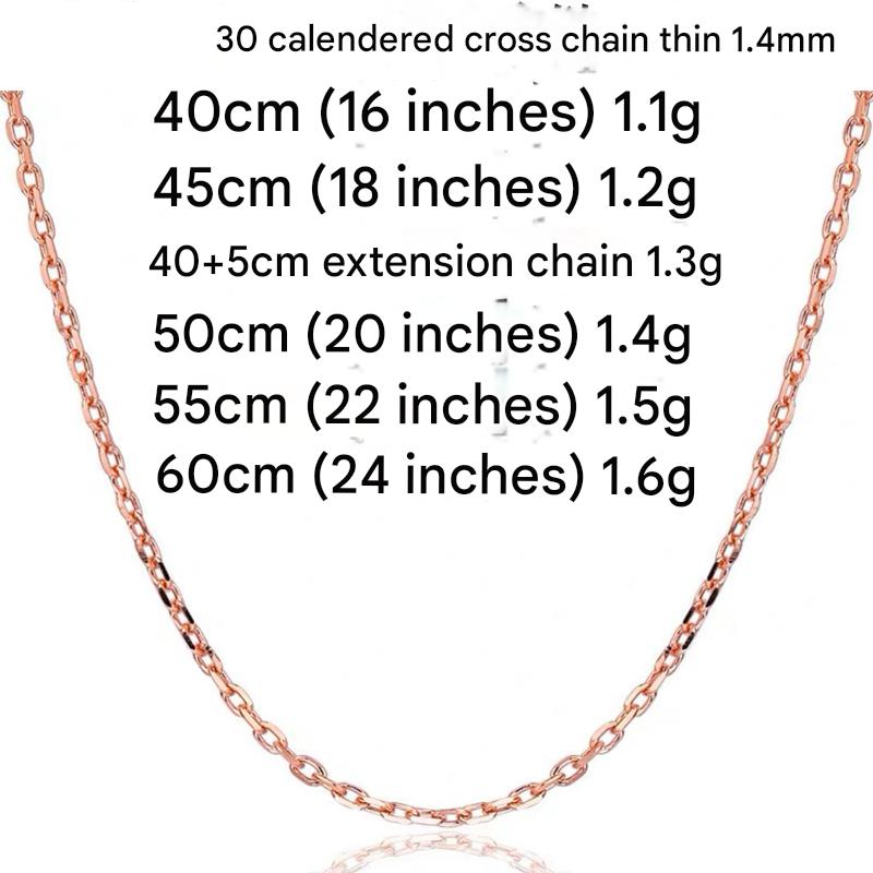 Rose gold fine cross chain