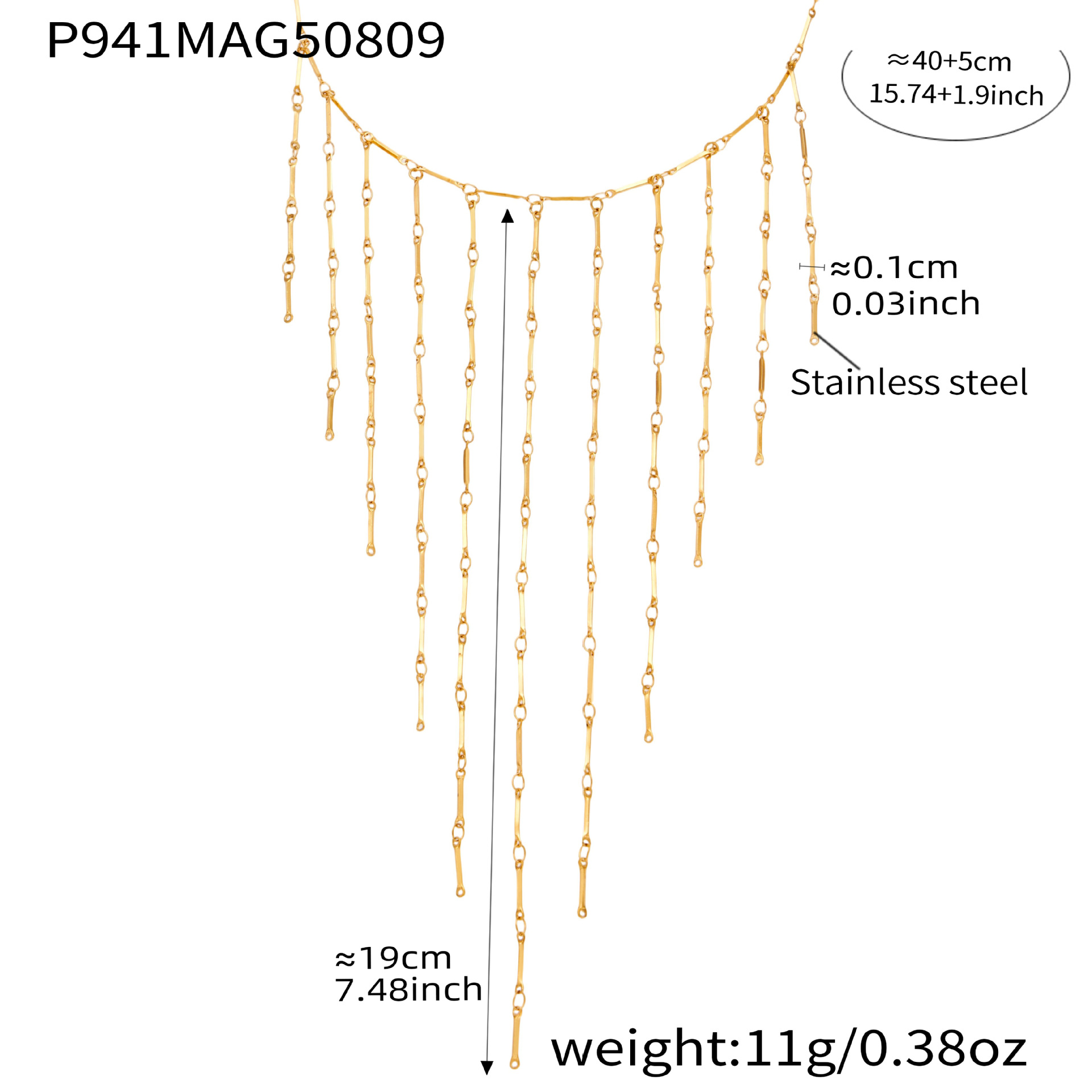 Golden tassel necklace