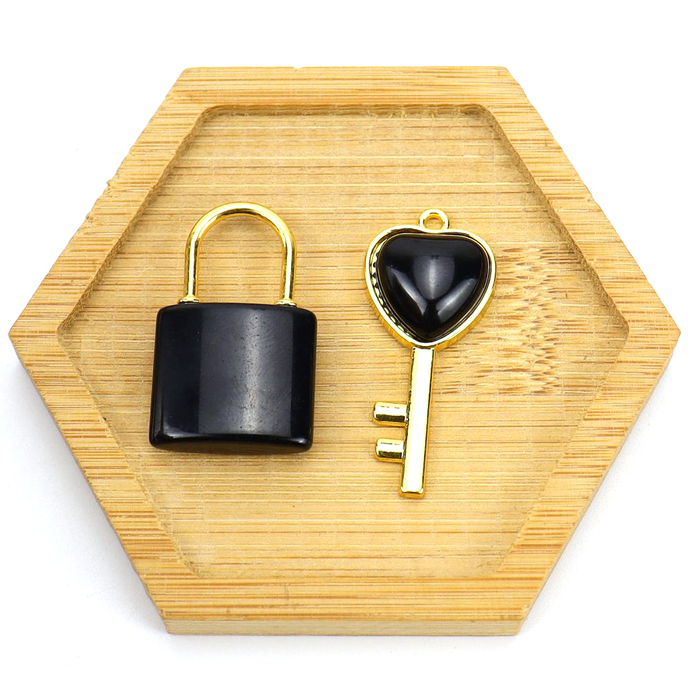 Golden Black Stone (Pair)