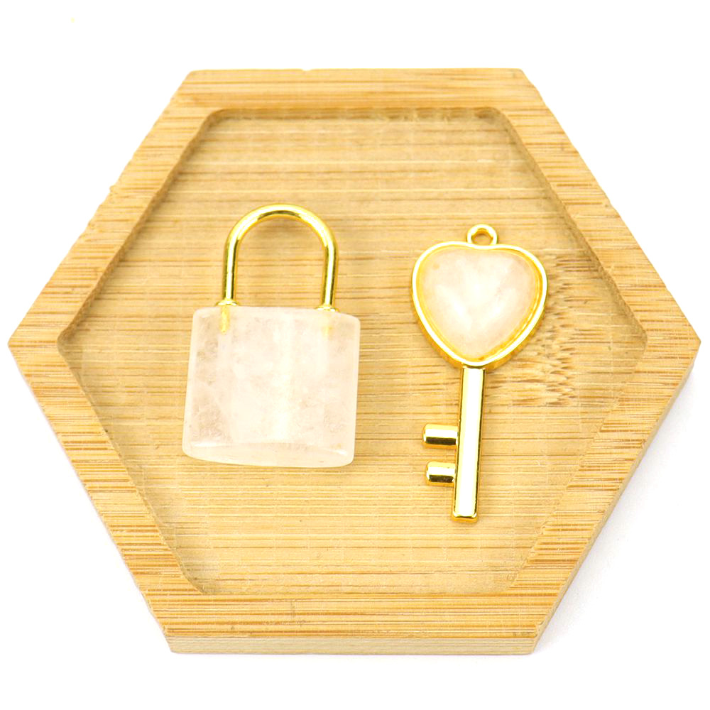 Golden White Crystal (Pair)