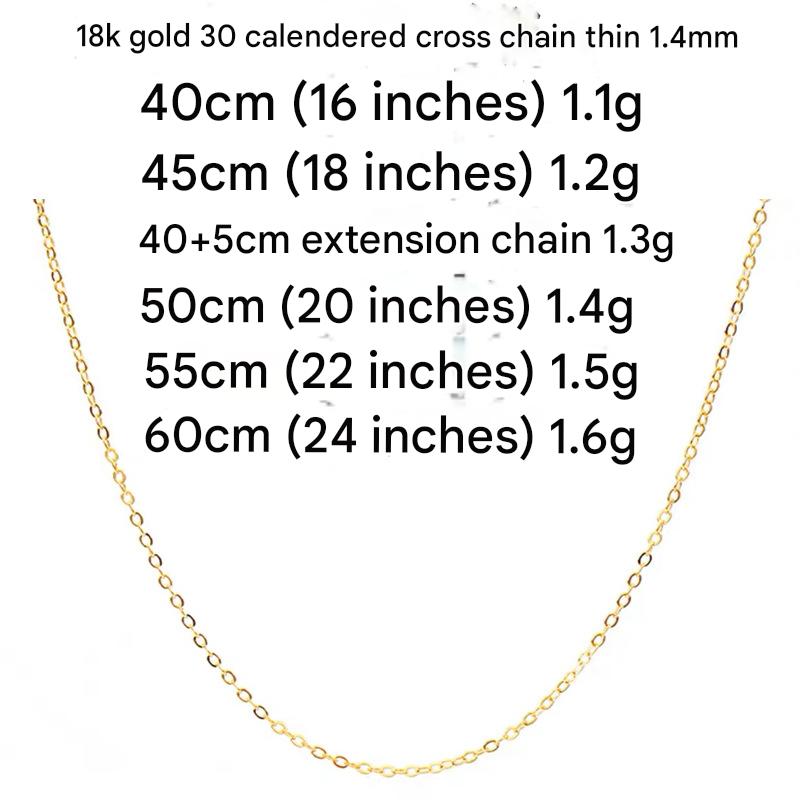 Gold fine cross chain