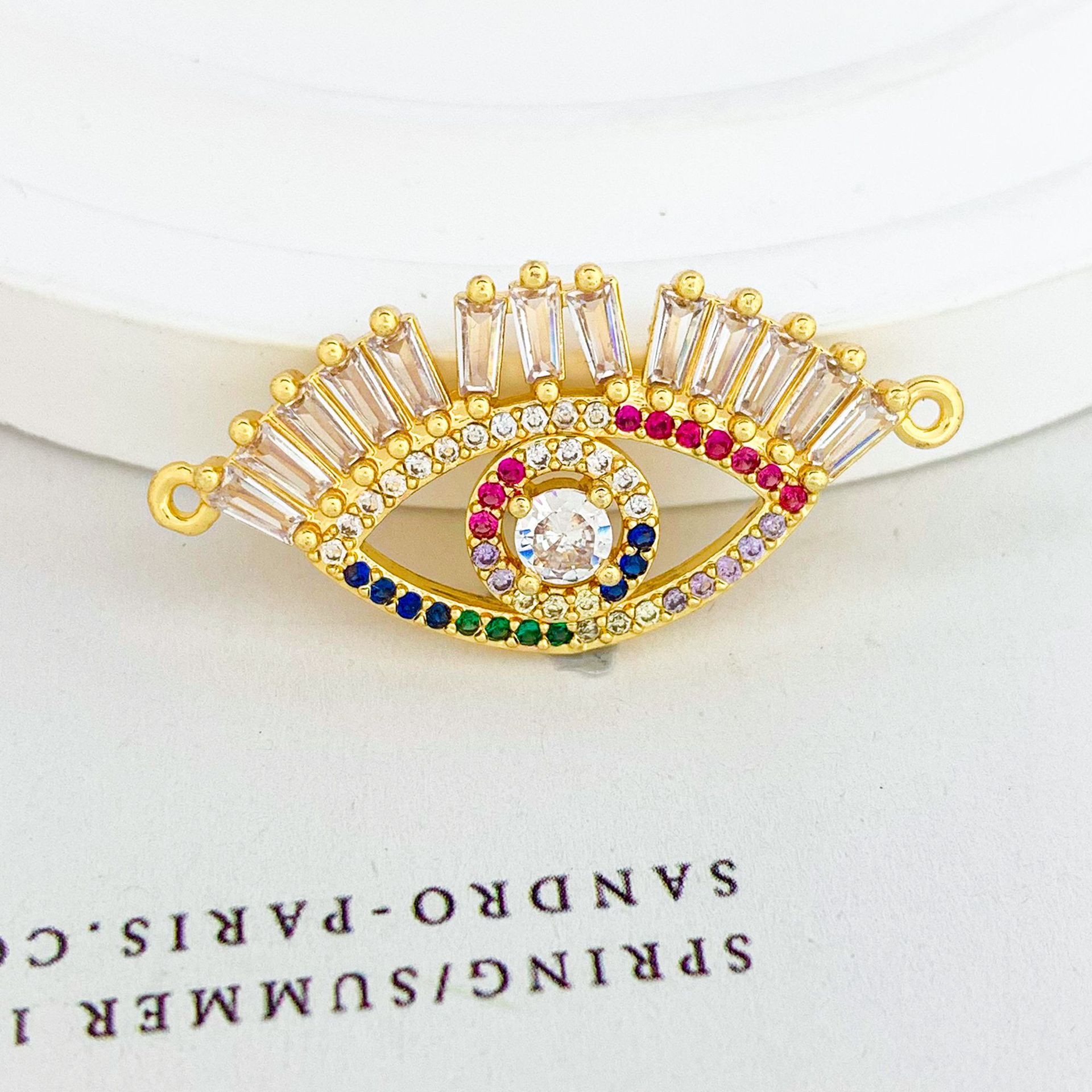 Sl451 color eye pendant gold