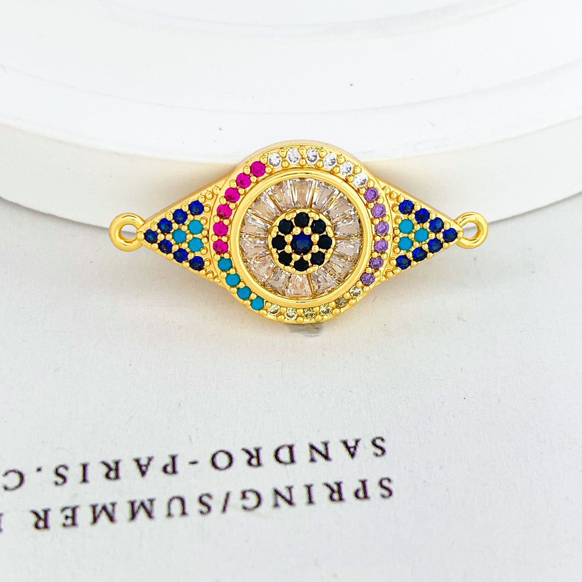 Sl456 color eye pendant gold