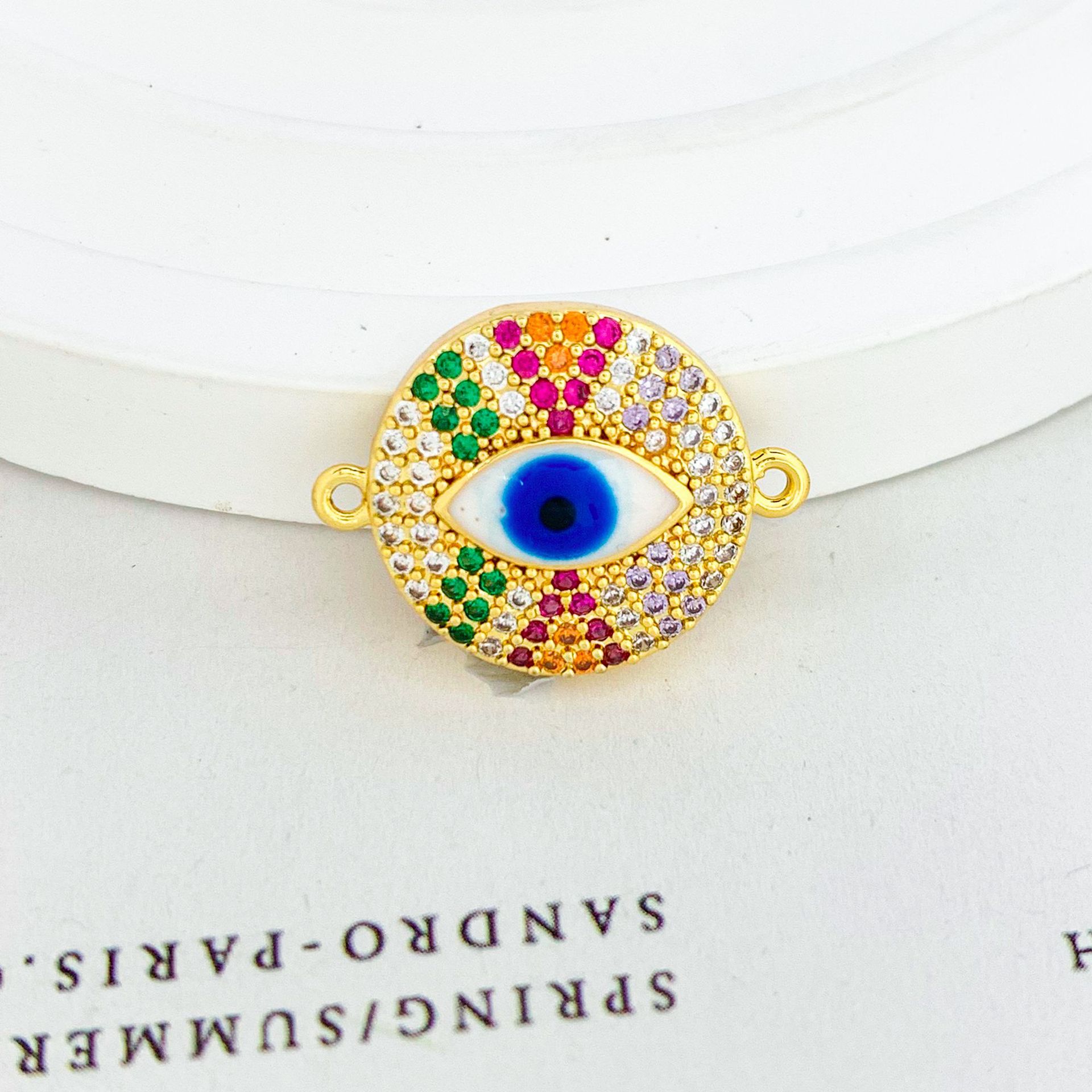 Sl457 round eye pendant gold