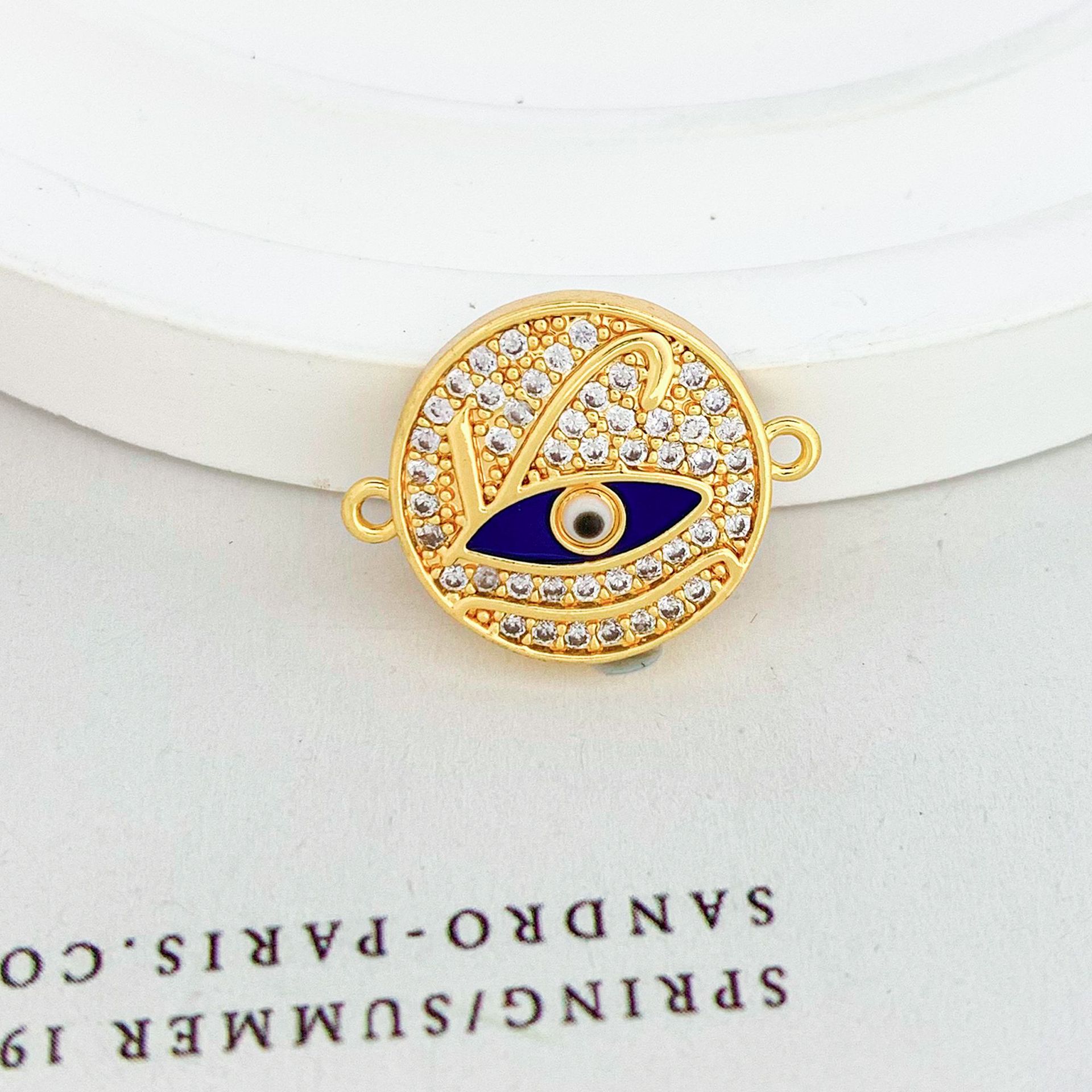 Sl580 round eye pendant gold