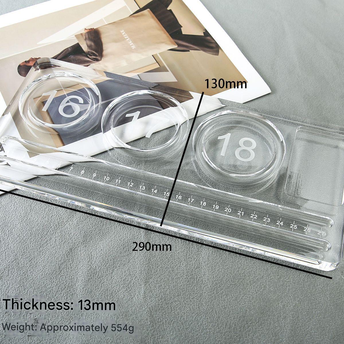 No. 2 long beaded plate with scale [13*29cm]