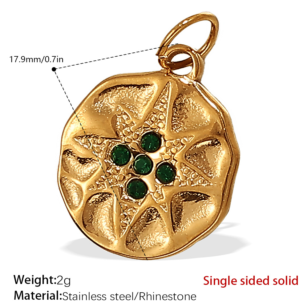 Pj487gng green diamond gold pendant