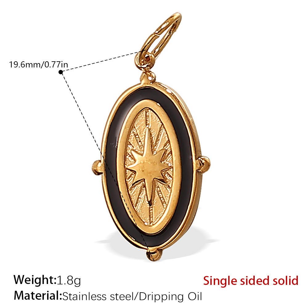 Pj488bkg black oil gold pendant