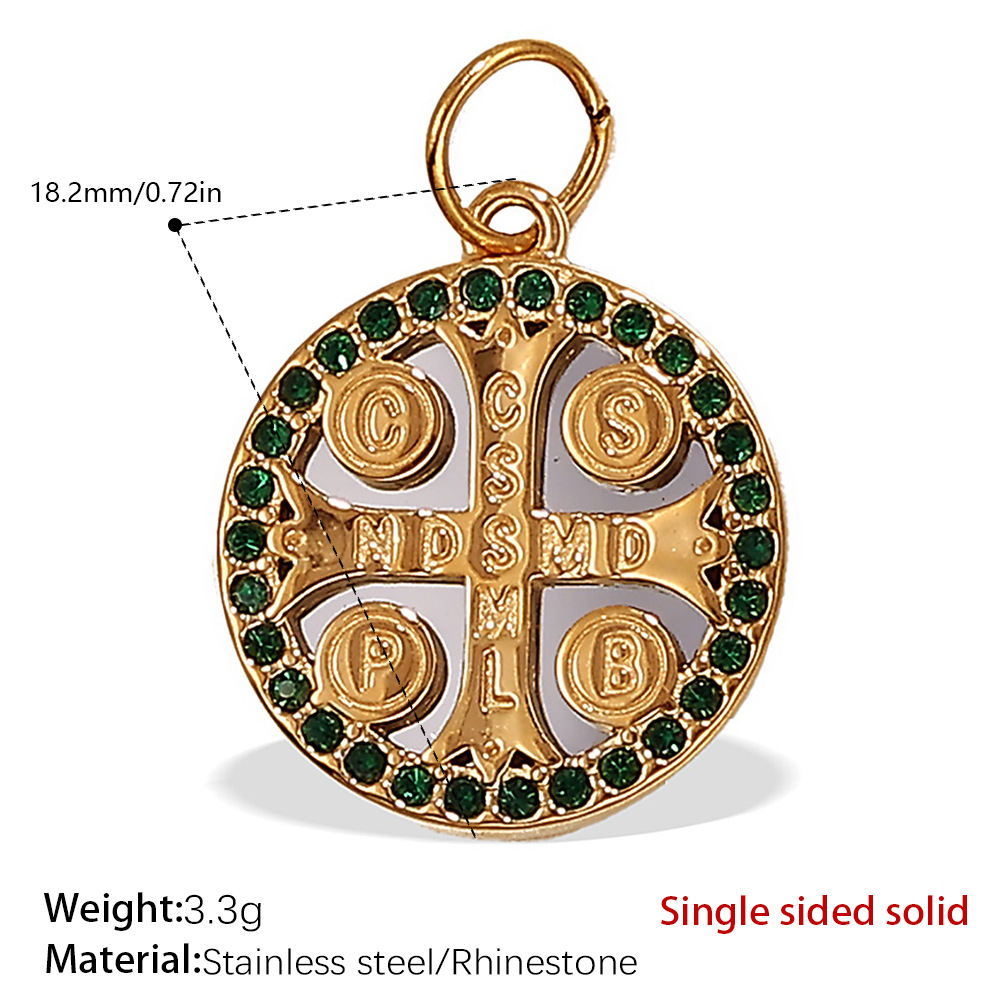 Pj489gng green diamond gold pendant