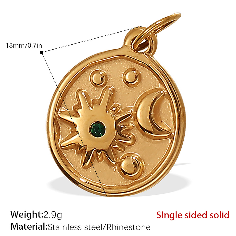 Pj492gng green diamond gold pendant