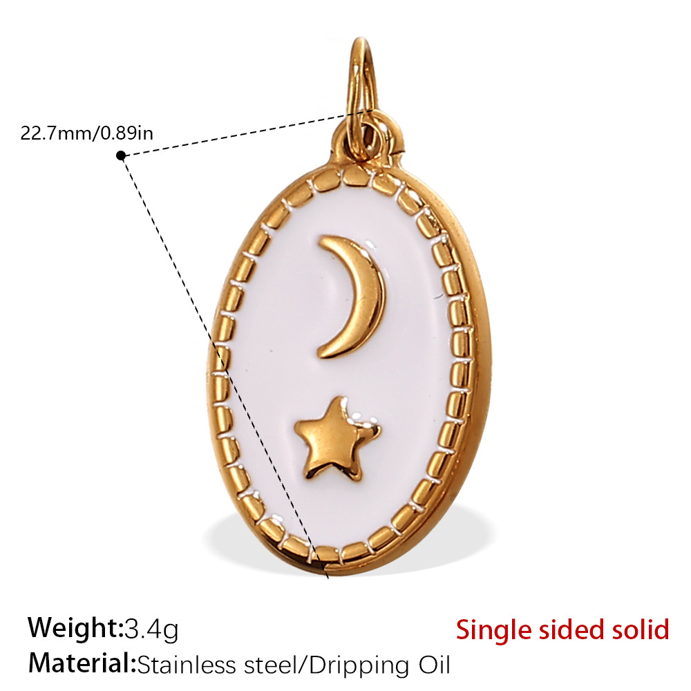 Pj493weg white oil gold pendant