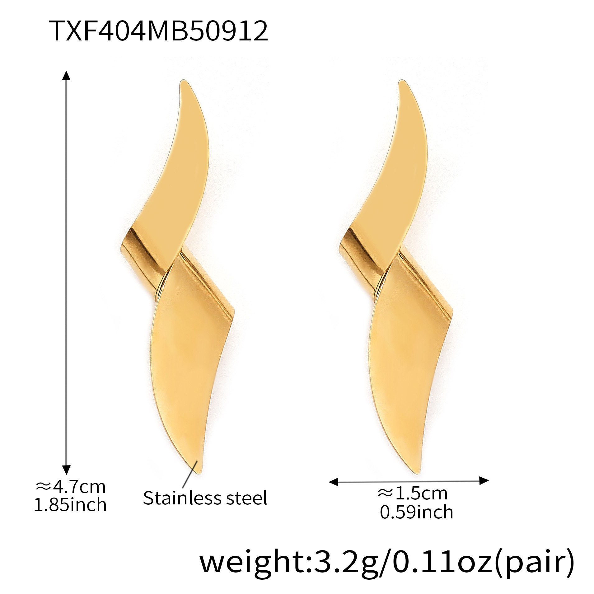 Gold earrings