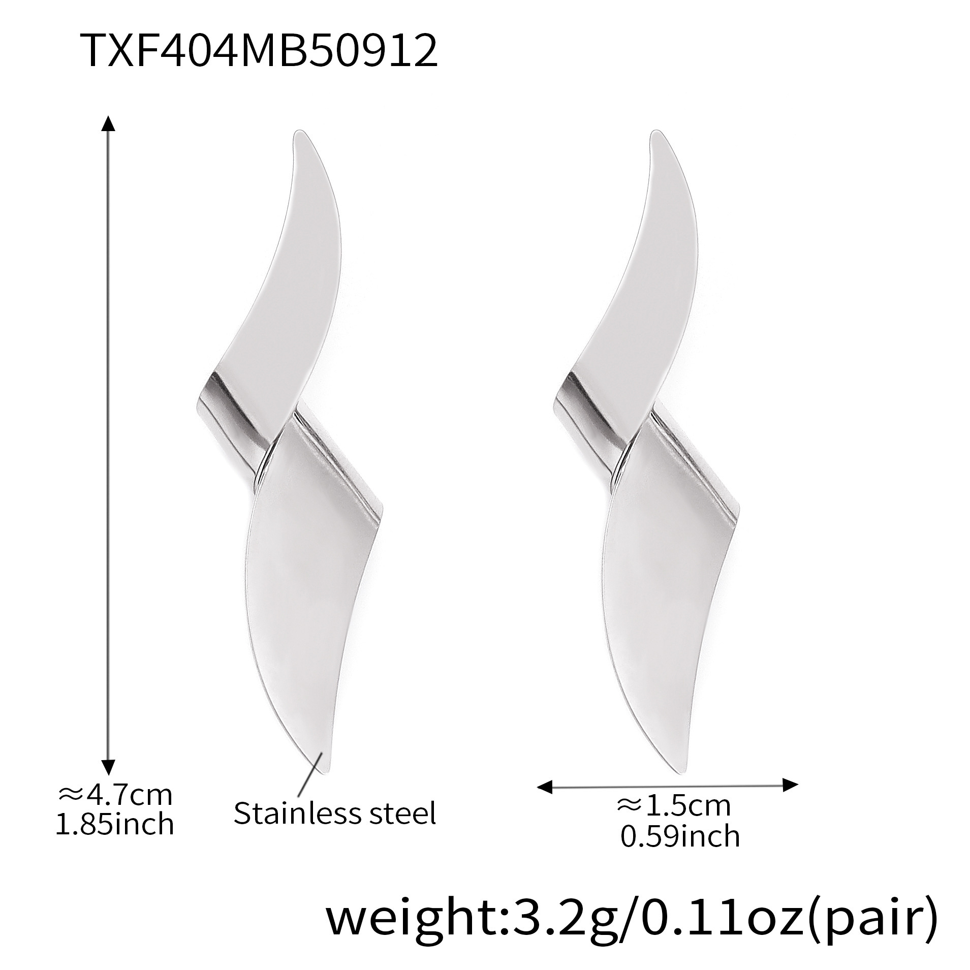 Steel earrings